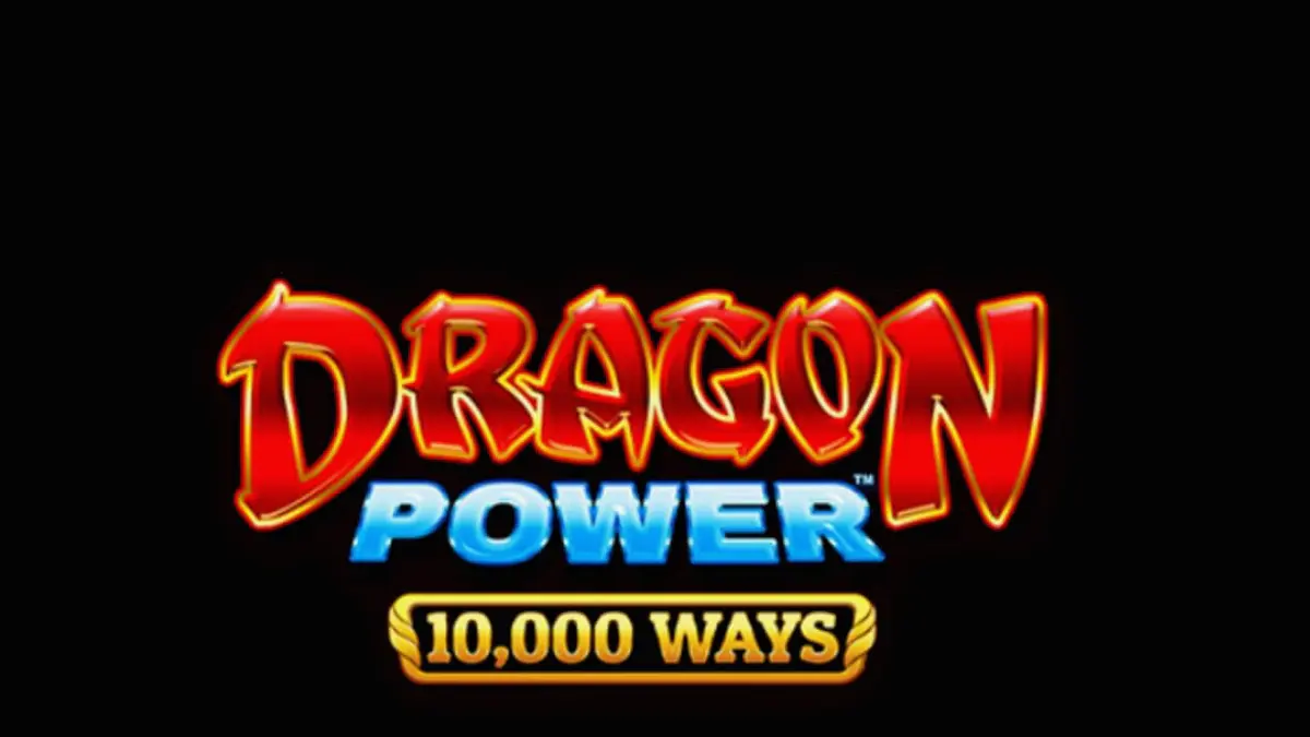 Makulay at detalyadong disenyo ng Dragon Power 10,000 Ways slot machine